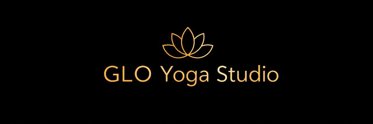 Elegant GLO Yoga Studios logo for yoga in Livermore, CA, minimalist design.
