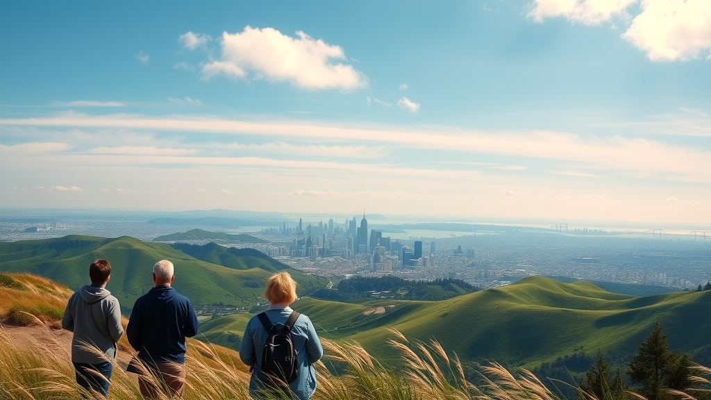 Stunning panoramic vista from Twin Peaks, sweeping city view, twin peaks san francisco landmark