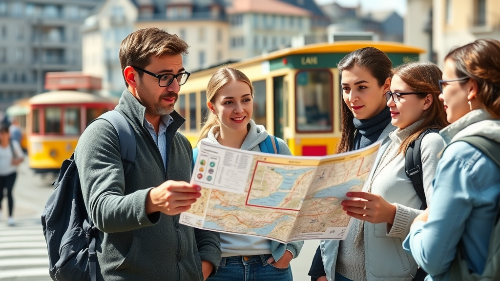 san francisco tour guide with map city explanation to tourists