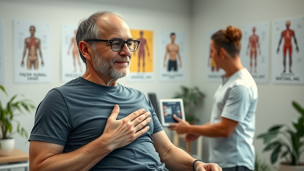 Middle-aged man receiving expert physical therapy in Bay Area setting